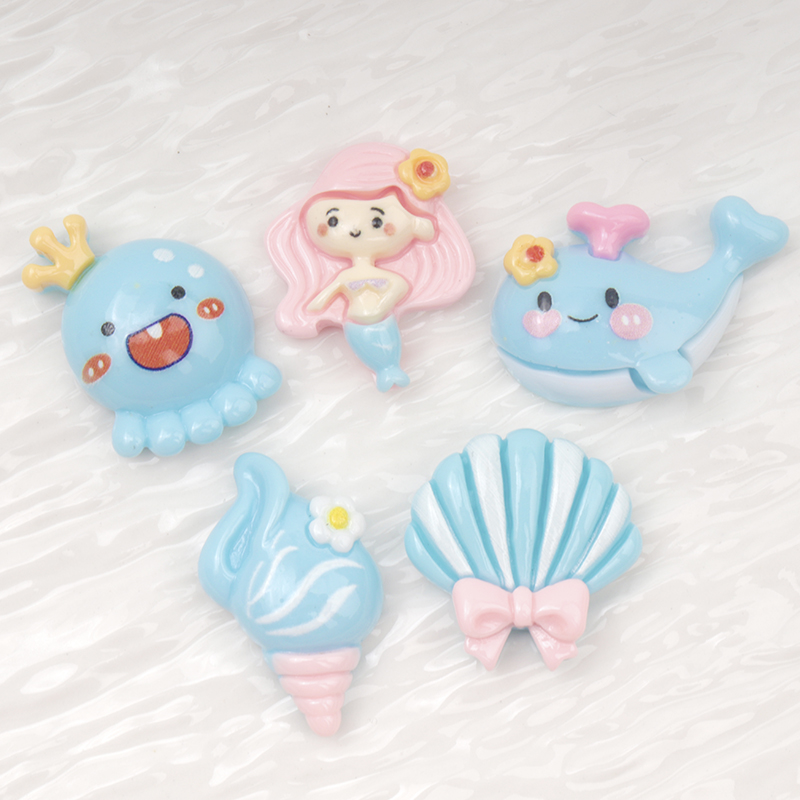 Marine Aquarium Decorations - 10/100Pcs Resin Cantik Warna Biru Bentuk