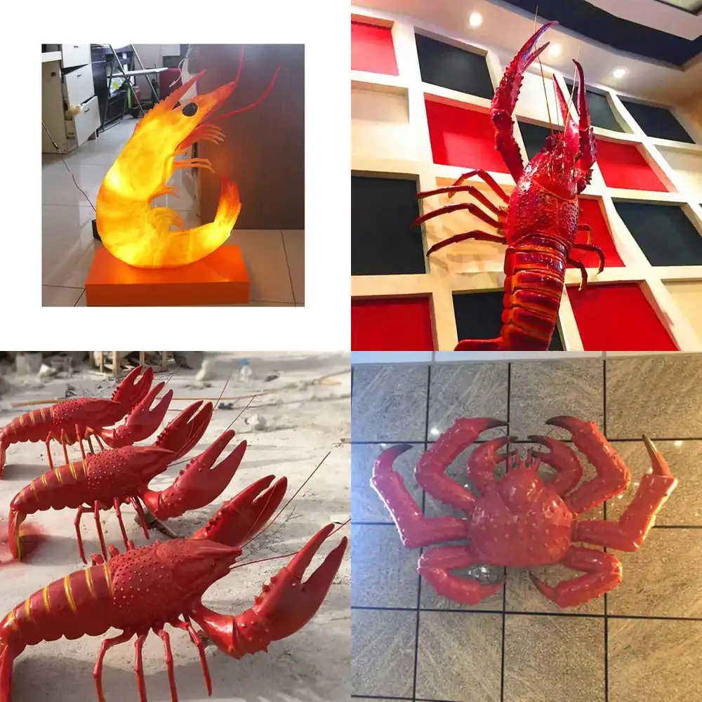 Patung Udang Berkilau dari Fib - Marine Aquarium Home ulasan dan harga