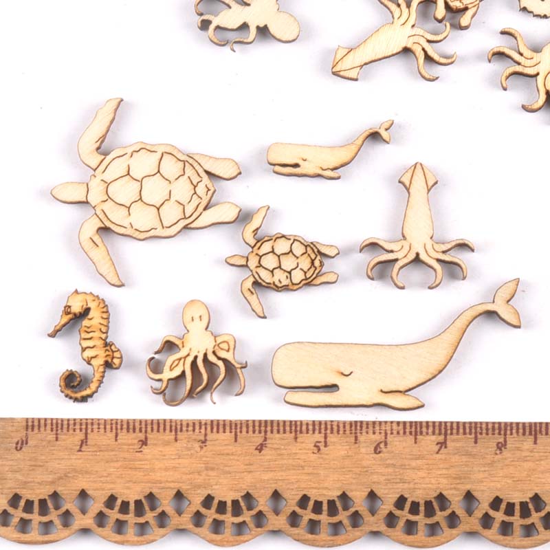 20Pcs 25-40Mm Penyu/Kuda/Paus  - Marine Aquarium Decorations ulasan dan harga