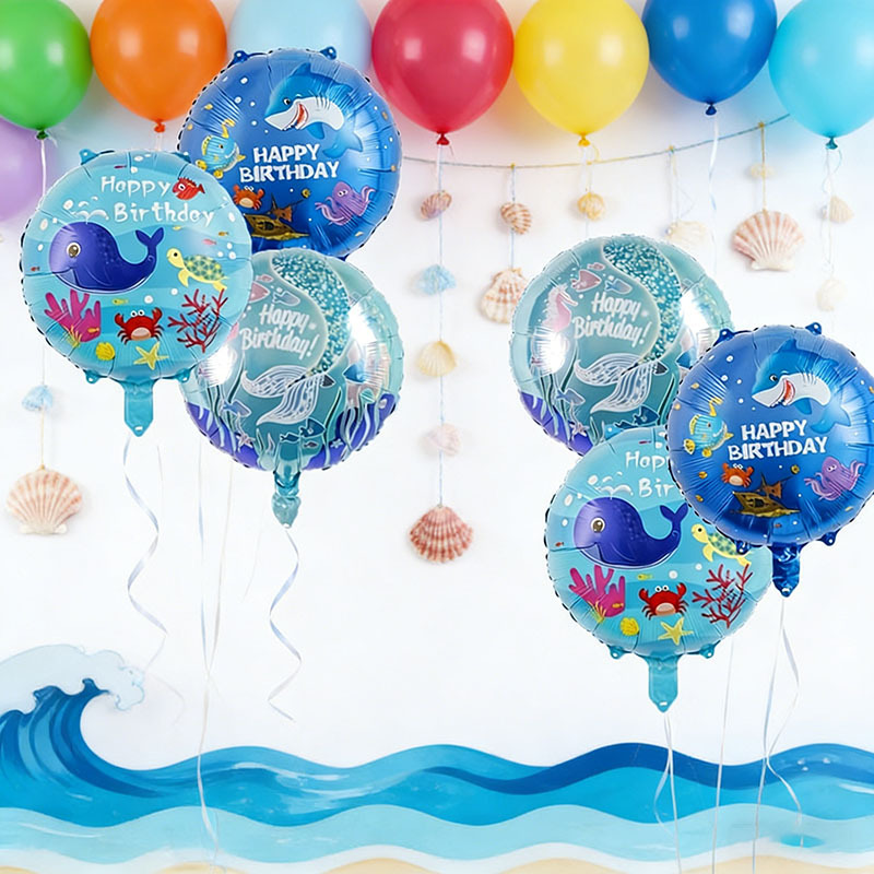 6 Buah Set Balon Pesta Tema La - Marine Aquarium Decorations ulasan dan harga