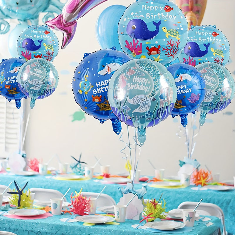 6 Buah Set Balon Pesta Tema La - Marine Aquarium Decorations ulasan dan harga