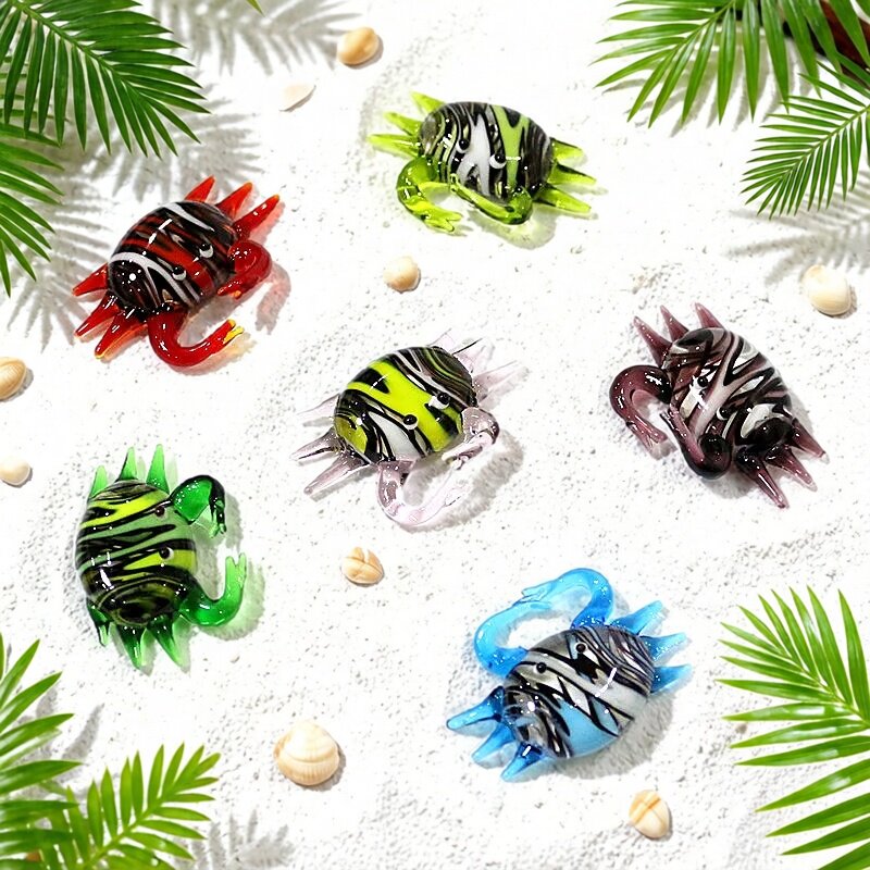 Figurin Kepiting Kaca Mini Luc - Marine Aquarium Home ulasan dan harga